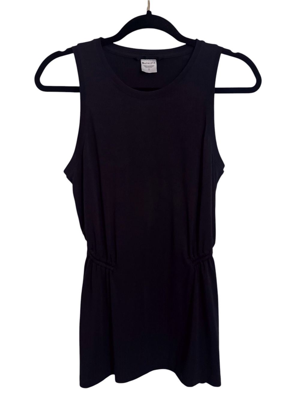 Athleta Size Small Black Air Out Cinch Tank Top Athletic Lounge Athleisure Gym